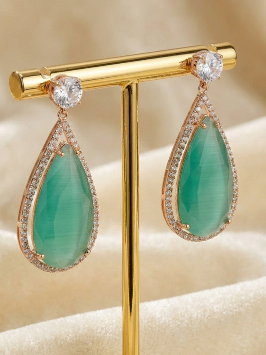 RADIANT DROP-AD MOISSANITE SPARKLE EARRING