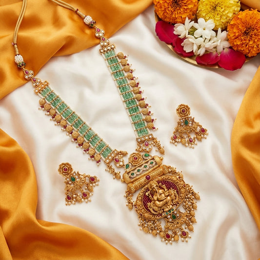 HERITAGE GANESHA TEMPLE JEWELLERY SET