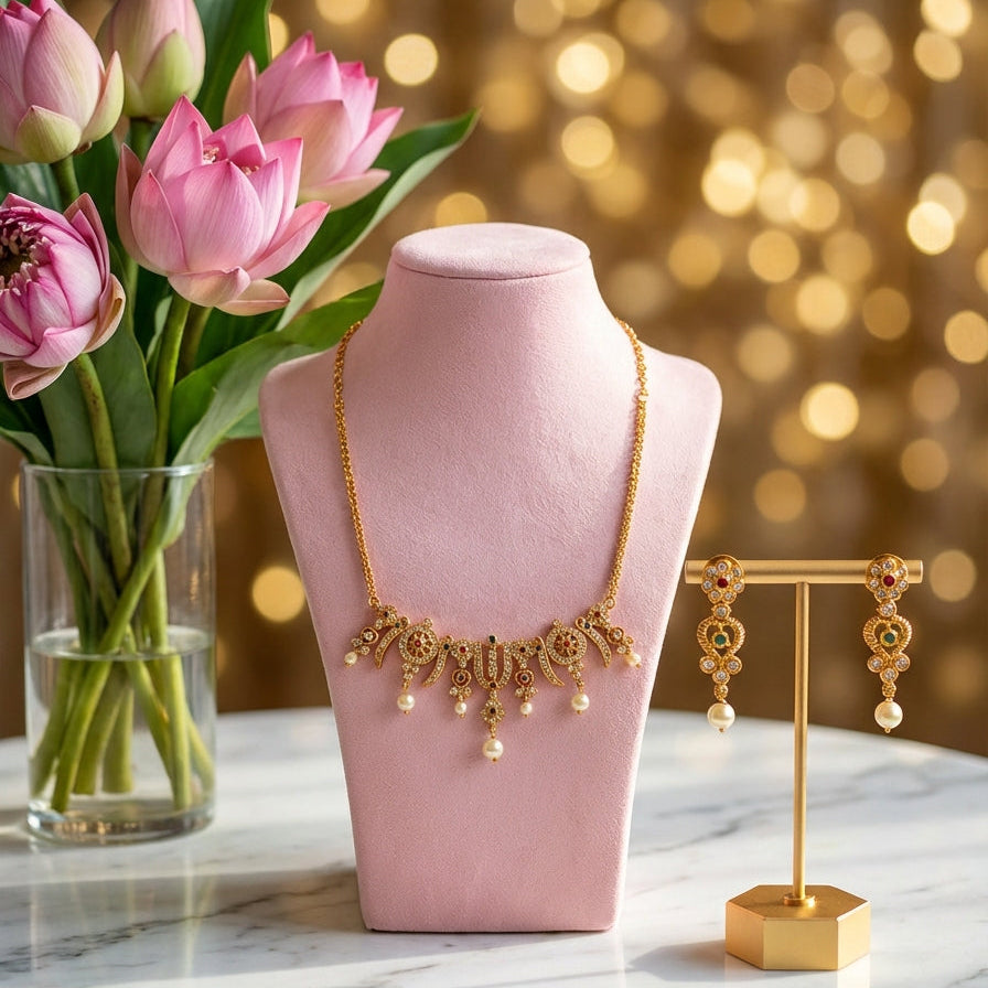 SHREE VENKATESHWARA NECKLACE SET