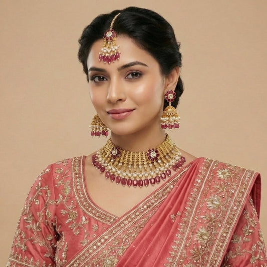 PRINCESS IN VIBES FLORAL CHOKER BAALI SET