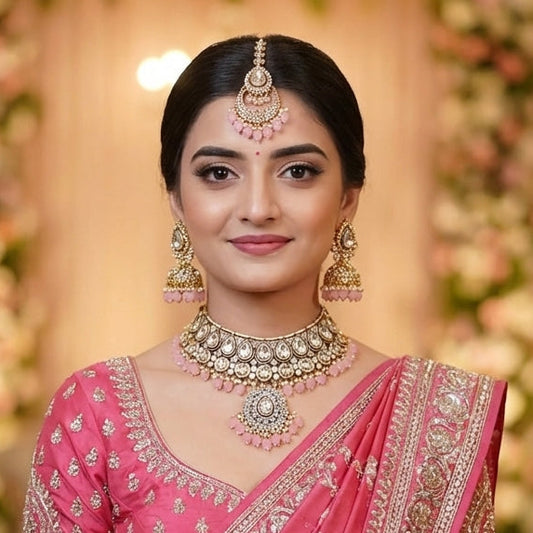 GAYATRI DEVI KUNDAN POLKI NECKLACE SET