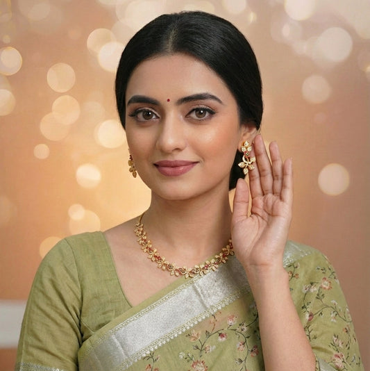 REGAL RUBY AD NECKLACE SET