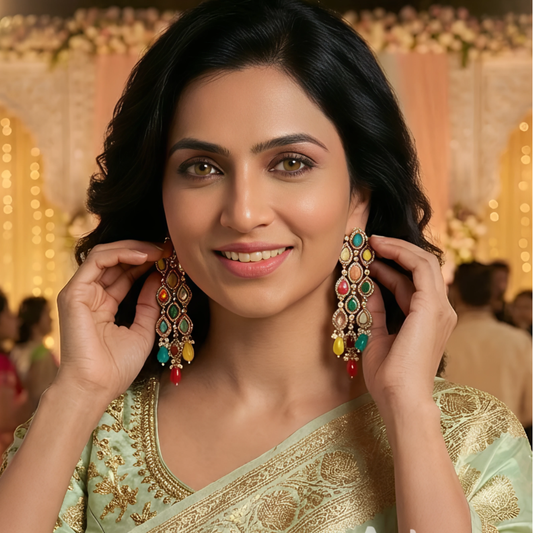 ROYAL MULTICOLOUR DANGLER EARRING