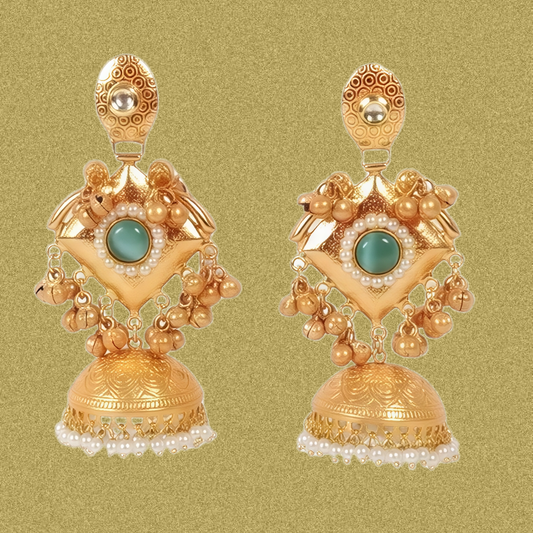 AAMRAPALI EMERALD DANGLER JHUMKI