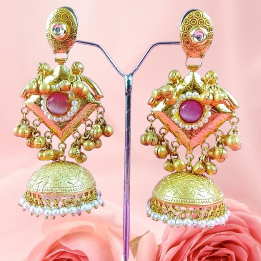 AAMRAPALI IVORY DANGLER JHUMKA