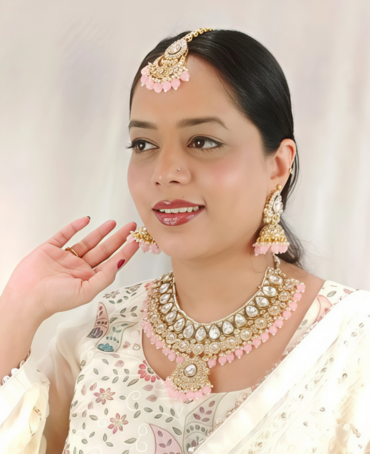 GAYATRI DEVI KUNDAN POLKI NECKLACE SET