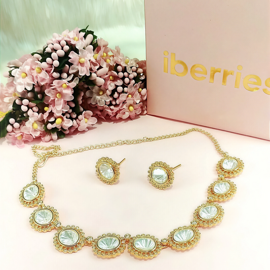 VICTORIAN MOISSANITE KUNDAN NECKLACE SET