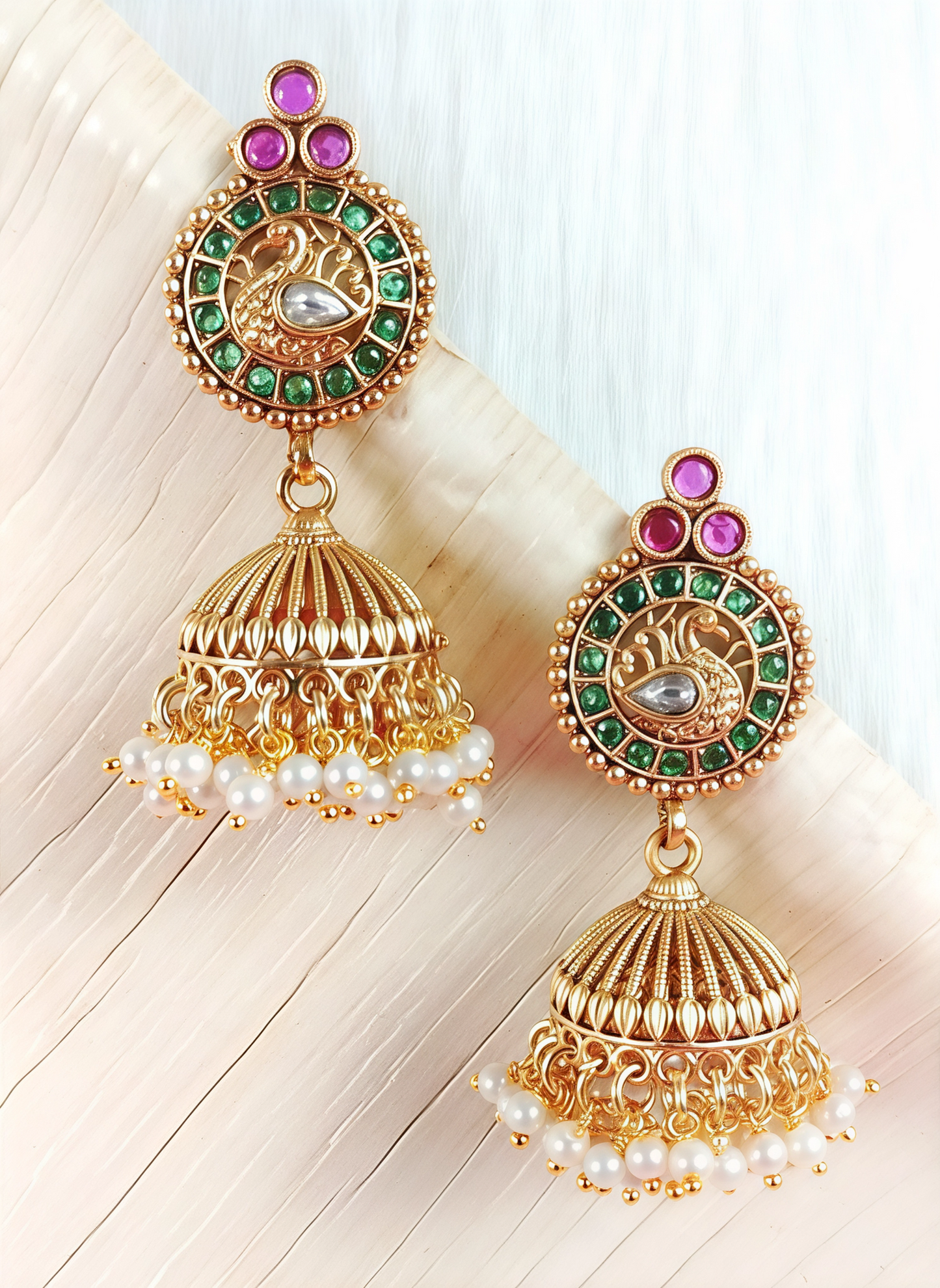 GAJA LAKSHMI JADAAU STONE BEADED NECKLACE