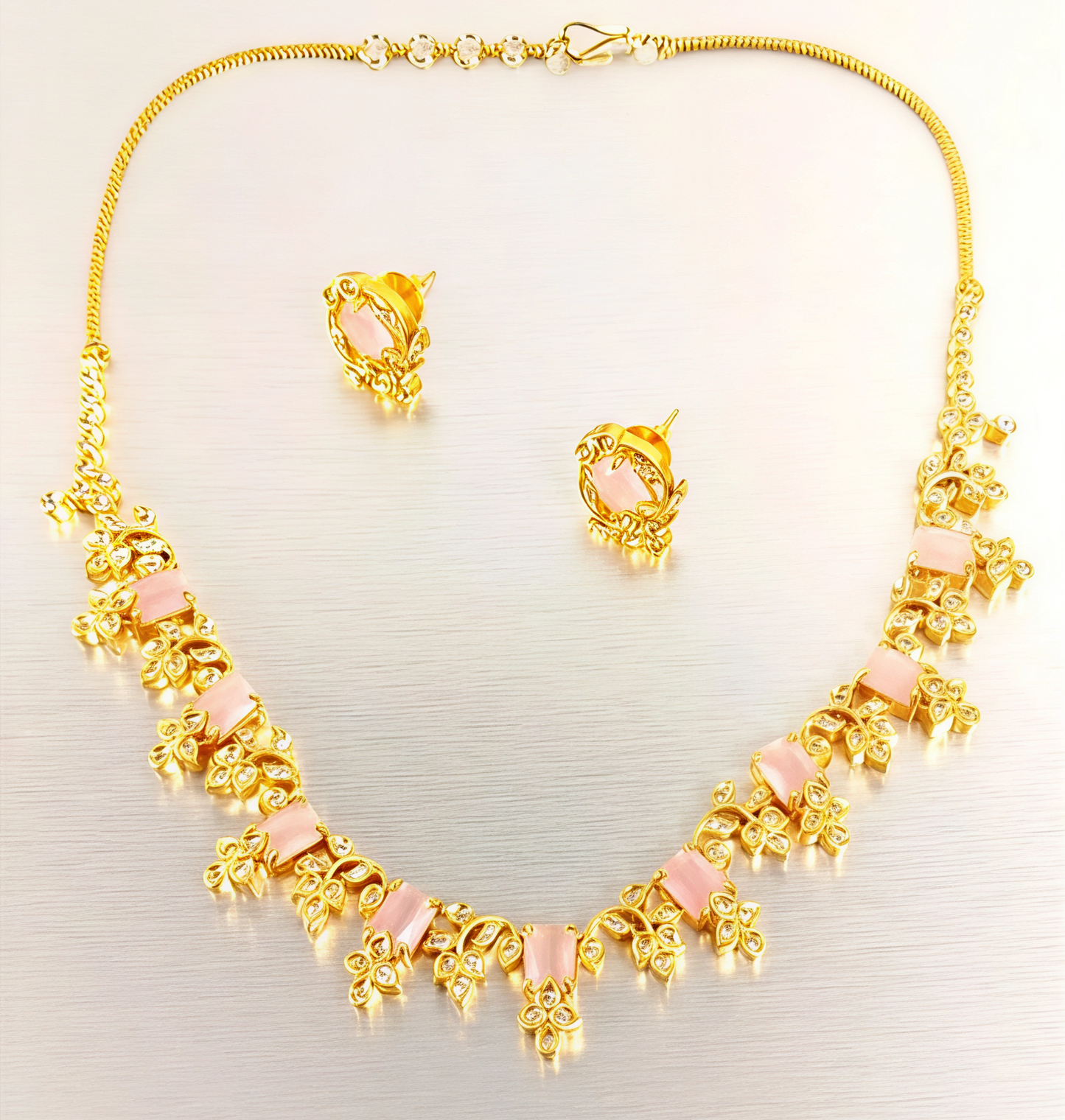 MILLENIAL PINK REGAL NECKLACE SET