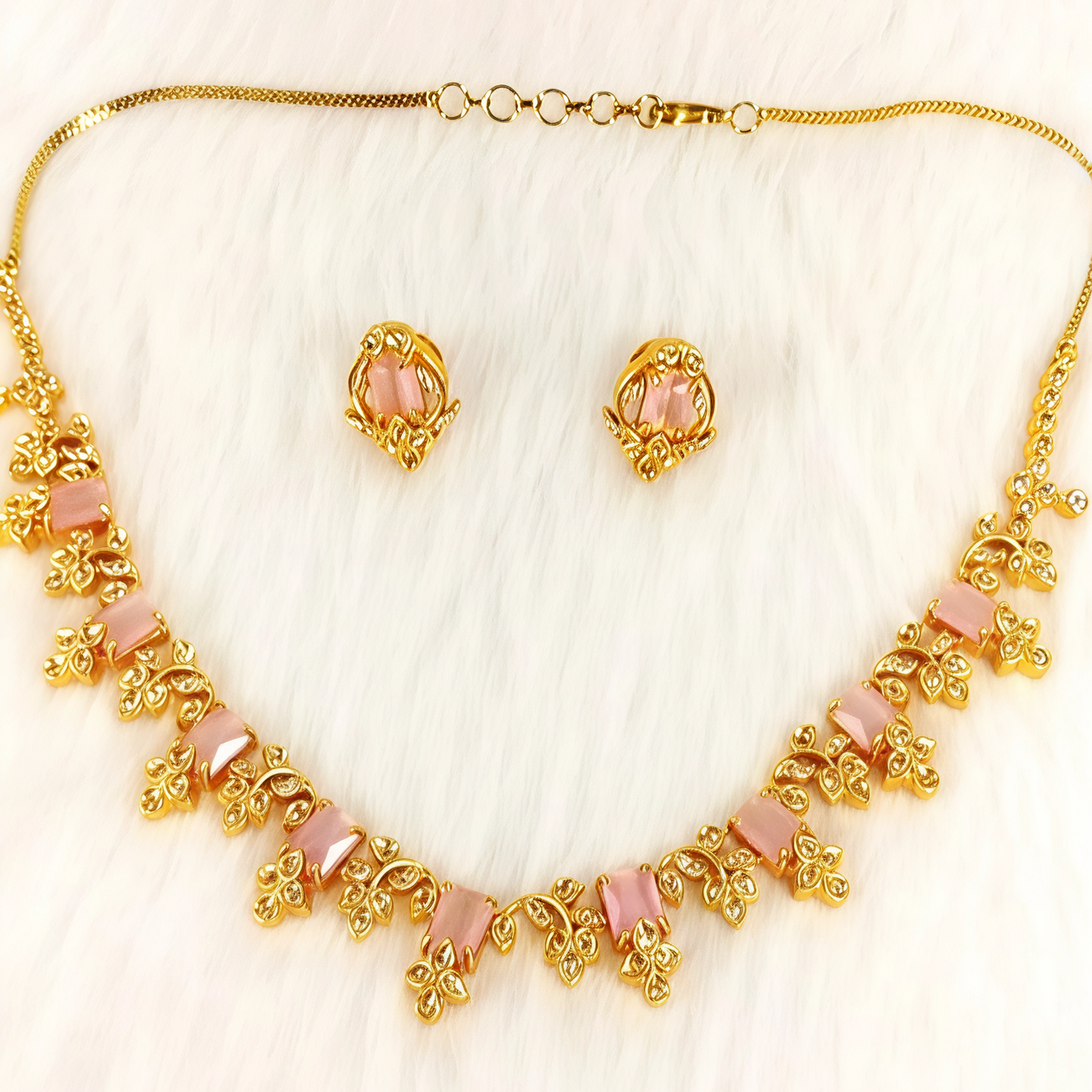 MILLENIAL PINK REGAL NECKLACE SET