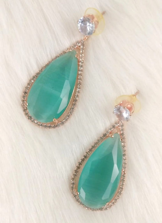 RADIANT DROP-AD MOISSANITE SPARKLE EARRING